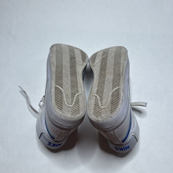 Nike Blazer Mid Top Leather Shoes White Blue Swoosh Youth 6Y DA4086-113 - Picture 8 of 8
